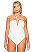 view 4 of 10 Scuba Deep V Bar Bodysuit in White001