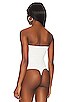 view 7 of 10 Scuba Deep V Bar Bodysuit in White001
