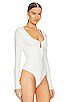 view 5 of 5 Good Touch Ring Ruched Bodysuit in Ivory001