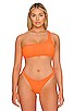 view 2 of 9 Always Fits Hot Shoulder Bikini Top in Orange Cream