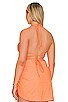view 6 of 9 Jacquard Tiny Ties Wrap Bikini Top in Orange Cream