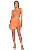 view 7 of 9 Jacquard Tiny Ties Wrap Bikini Top in Orange Cream