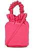 view 1 of 5 Occasion Ruched Top Handle Bag in Phlox Pink