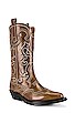view 2 of 5 Mid Shaft Embroidered Western Boot in Tigers Eye
