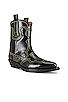 view 2 of 5 Low Shaft Embroidered Western Boot in Black & Yellow