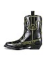 view 5 of 5 Low Shaft Embroidered Western Boot in Black & Yellow