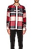 view 3 of 4 Stadium Shirt Jacket in Red Plaid