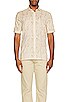 view 3 of 3 Short Sleeve Big On Point Shirt in Natural Textured Lines