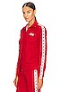 view 3 of 5 Denise Track Jacket in Tango Red & White
