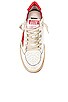 view 4 of 7 Ballstar Sneaker in White & Strawberry Red