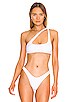 view 1 of 4 Nina Asymmetric Bikini Top in White