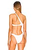 view 3 of 4 Nina Asymmetric Bikini Top in White