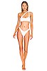 view 4 of 4 Nina Asymmetric Bikini Top in White