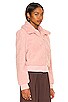 view 2 of 4 Michelle Sherpa Bomber in Dusty Pink
