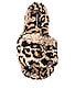 Nylah Leopard Vegan Fur Slides, view 4, click to view large image.