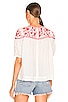view 3 of 4 The Sun Prairie Top in White & Red