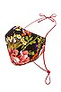 view 1 of 5 Silk Floral Mask in Red Multi