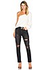 Karolina High-Rise Skinny Jean with Butt Slit, view 4, click to view large image.