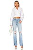 view 5 of 5 CALÇA SLIM CINTURA BAIXA BOOTCUT COM FENDA HAILEY in Marshall Beach