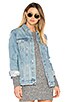 Daria Oversized Denim Trucker Jacket, view 1 of 4, click to view large image.