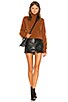 Zamira A-Frame Gusset Leather Skirt, view 4 of 4, click to view large image.