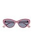 view 1 of 1 Symbols Cat Eye Sunglasses in Shiny Baby Pink & Grey