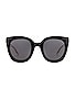 view 1 of 3 LUNETTES DE SOLEIL ROUND SQUARE in Black & Grey
