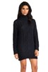view 3 of 6 Turtle Neck Chunky Sweater in Black & Navy