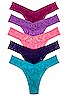 view 1 of 6 5 ORIGINAL RISE 끈팬티 in Seabreeze, Mystic Blue, Bright Amethyst, Candied Violet, & Guava Pink