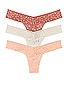 view 1 of 6 BRIDAL 3-PACK LOW RISE 끈팬티 in Pink & White