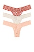 view 2 of 6 BRIDAL 3-PACK LOW RISE 끈팬티 in Pink & White