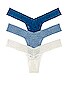 view 1 of 6 BRIDAL 3-PACK LOW RISE 끈팬티 in Blue & White