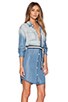 Chambray Shirt Dress, view 2 of 5, click to view large image.