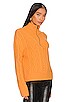 view 2 of 4 Marino Wool Half Zip Cable Knit Sweater in Mango