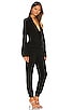view 2 of 3 Crepe Long Sleeve Jumpsuit in Black