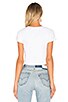 view 3 of 4 Fitted Cap Sleeve Tee in White