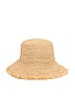 Packable Raffia Bucket Hat, view 3 of 3, click to view large image.