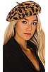 view 1 of 3 Leopard Beret in Brown