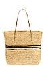 view 1 of 4 FOURRE-TOUT ATTACK LUXE STRIPE TOTE IN in Natural and Black
