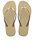 view 1 of 5 Slim Glitter II Flip Flop in Sand Grey