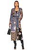 view 1 of 4 Enchanted Leopard Jacquard Duster in Navy & Black