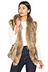view 1 of 5 Lara Rabbit & Asiatic Raccoon Fur Vest in Natural