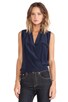 view 1 of 4 Danielle Sleeveless Blouse in Navy