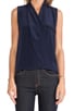view 4 of 4 Danielle Sleeveless Blouse in Navy