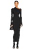 view 1 of 3 Asymmetrical Base Midi Dress in Basalt Black