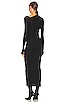 view 3 of 3 Asymmetrical Base Midi Dress in Basalt Black