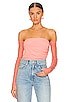 view 1 of 5 Sheer Sleeve Tube Top in Coral