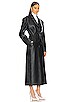 view 2 of 3 Waterbased Faux Leather Long Coat in Black