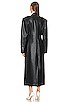 view 3 of 3 Waterbased Faux Leather Long Coat in Black
