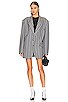 view 2 of 4 OVERSIZED STRIPE SUIT ブレザー in Grey Stripe